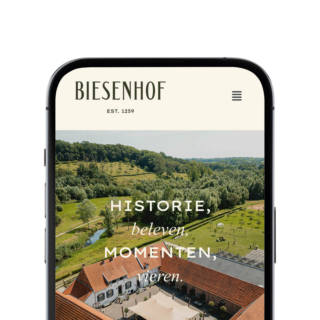 nieuwe website biesenhof