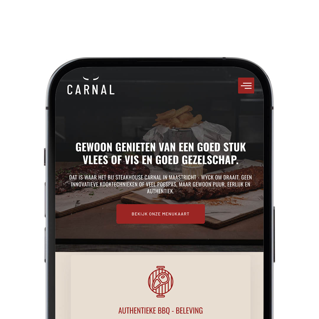 Nieuwe website steakhouse carnal maastricht