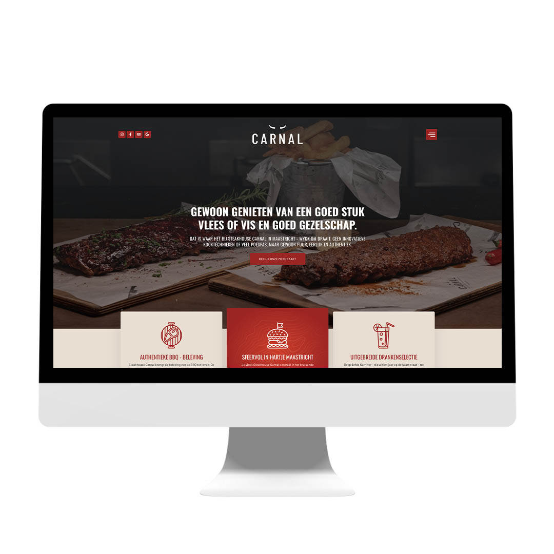 Nieuwe website steakhouse carnal maastricht
