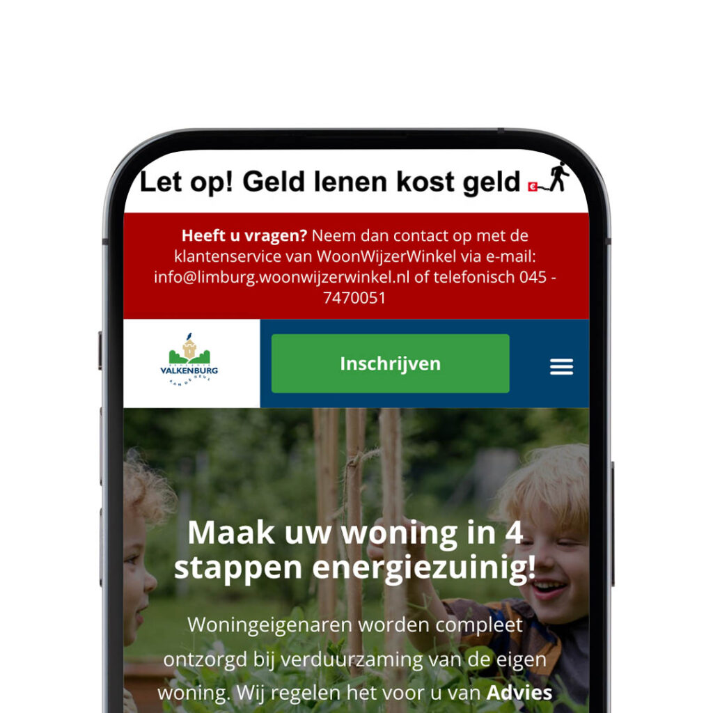Website voor Gemeente Valkenburg