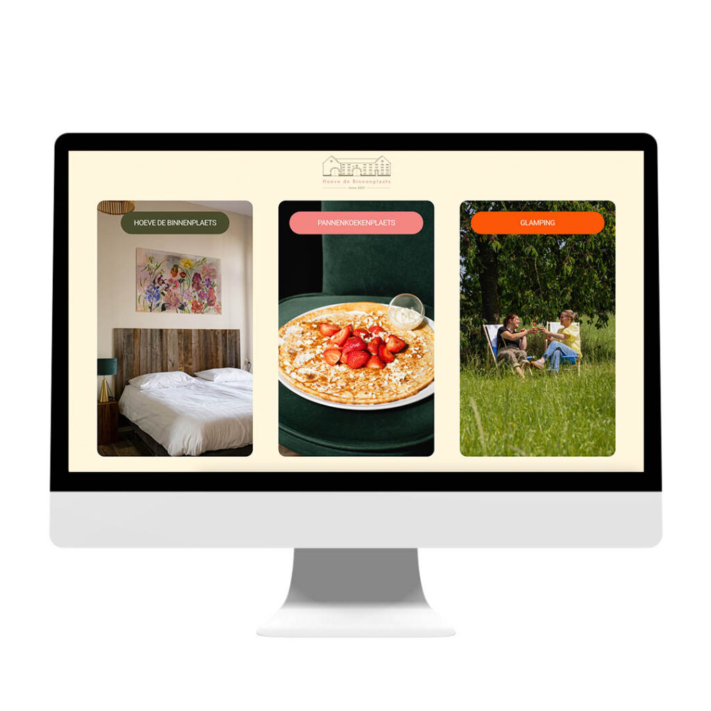 Nieuwe website voor Hoeve de Binnenplaets