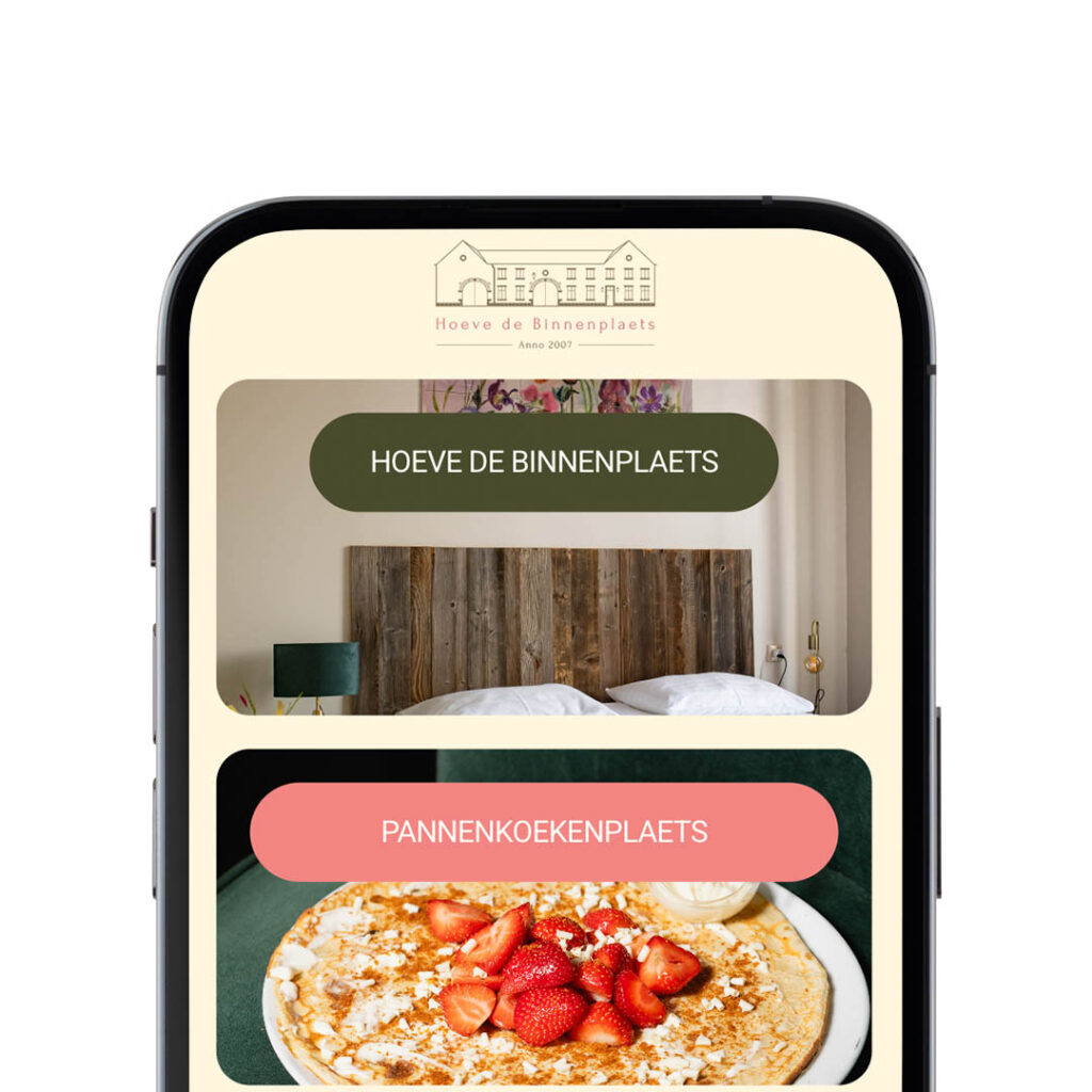 Nieuwe website voor Hoeve de Binnenplaets