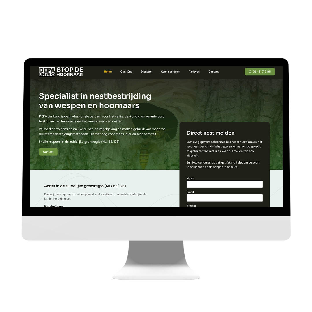 Nieuwe website voor Stop de Hoornaar