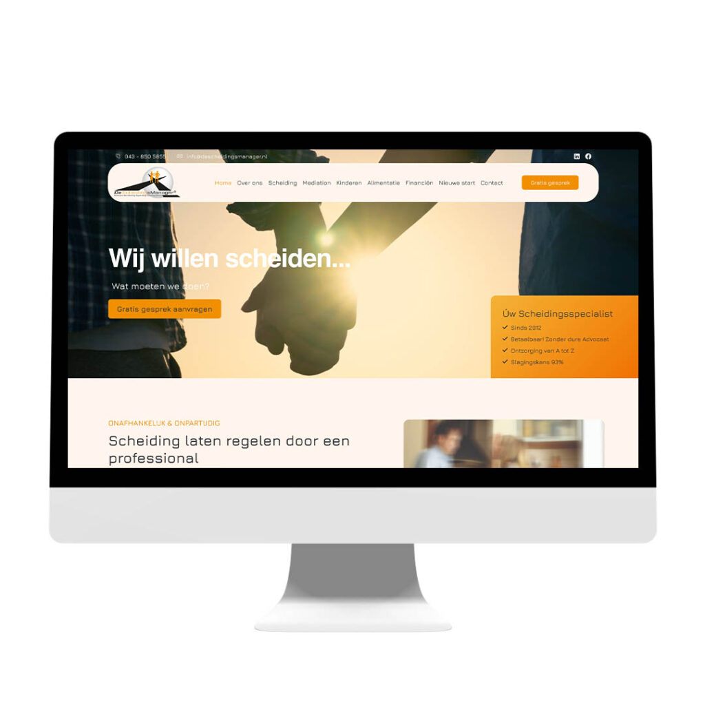 Portfolio Mockup De Scheidingsmanager