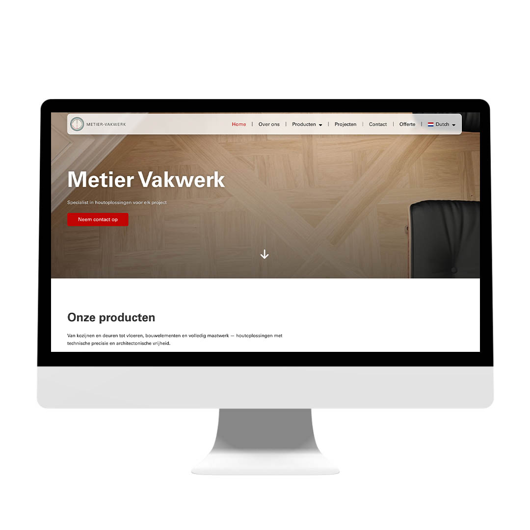Nieuwe website voor Metier Vakwerk
