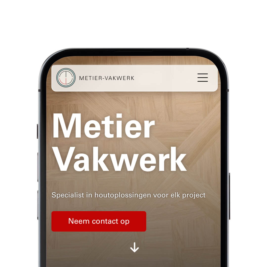 Nieuwe website voor Metier Vakwerk