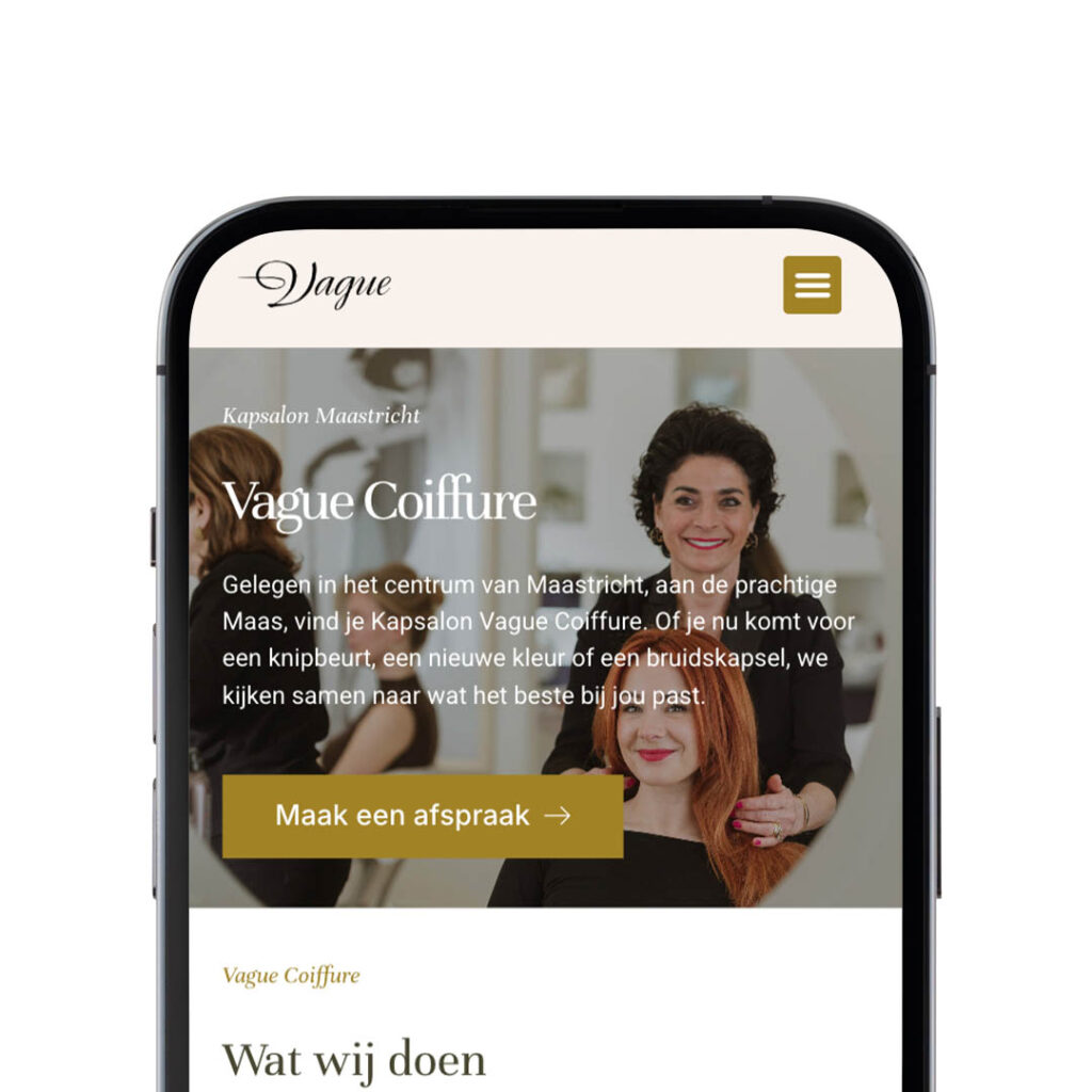 Nieuwe website voor Vague Coiffure