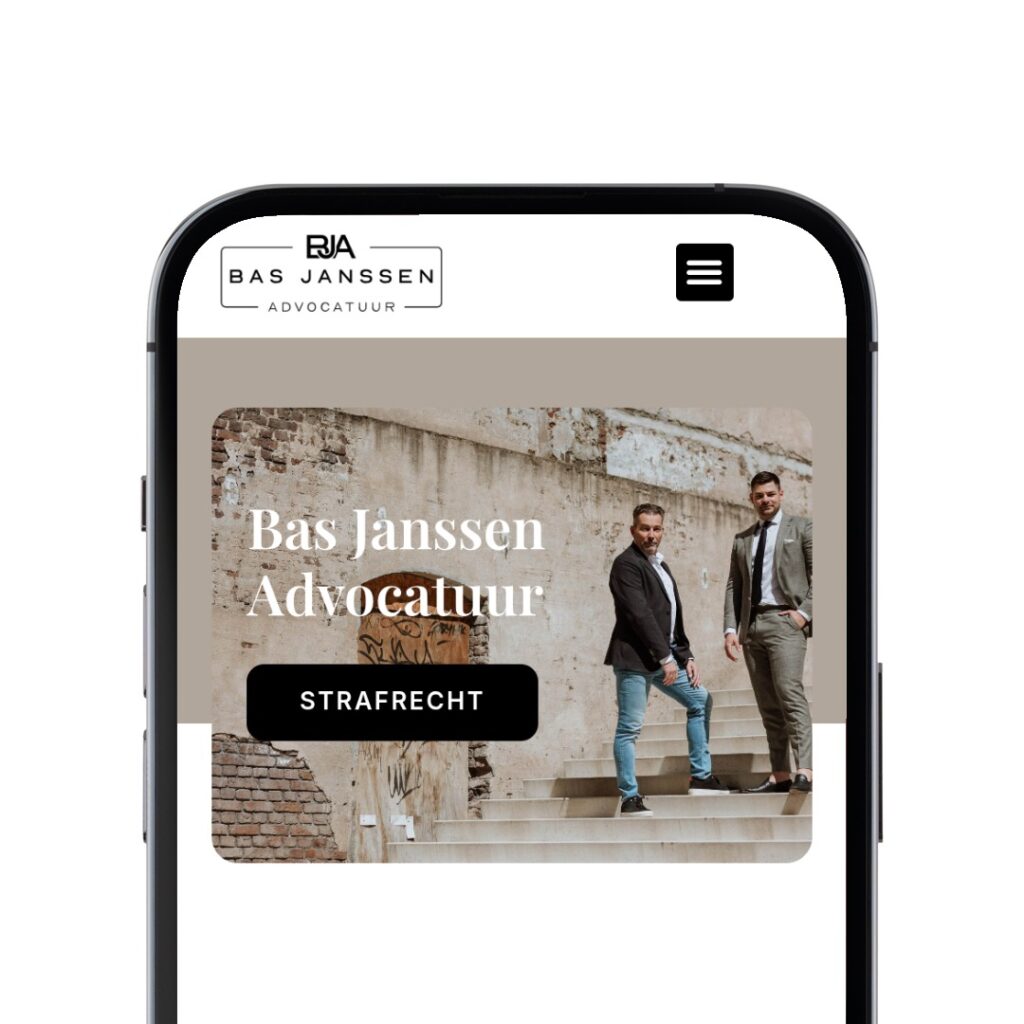 nieuwe website voor bas janssen advocatuur