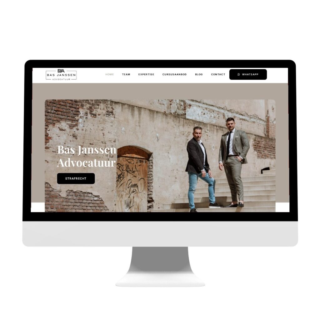 nieuwe website voor bas janssen advocatuur